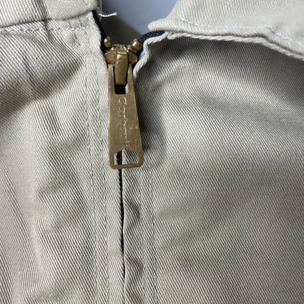 Vintage Carhartt Jacket Size Large Quilted Tan Full Zip Collared. - Picture 4 of 13